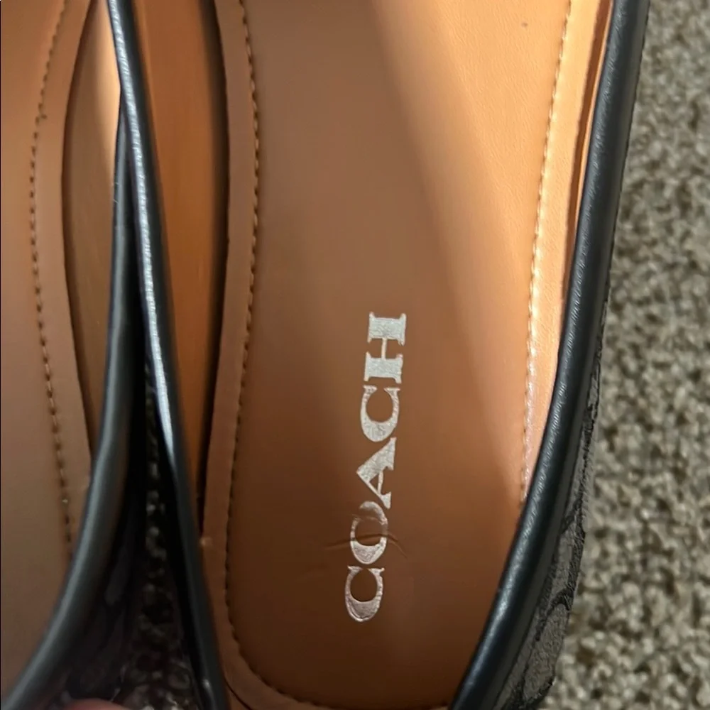 Coach Women's Black Signature Loafers - Picture 7 of 11